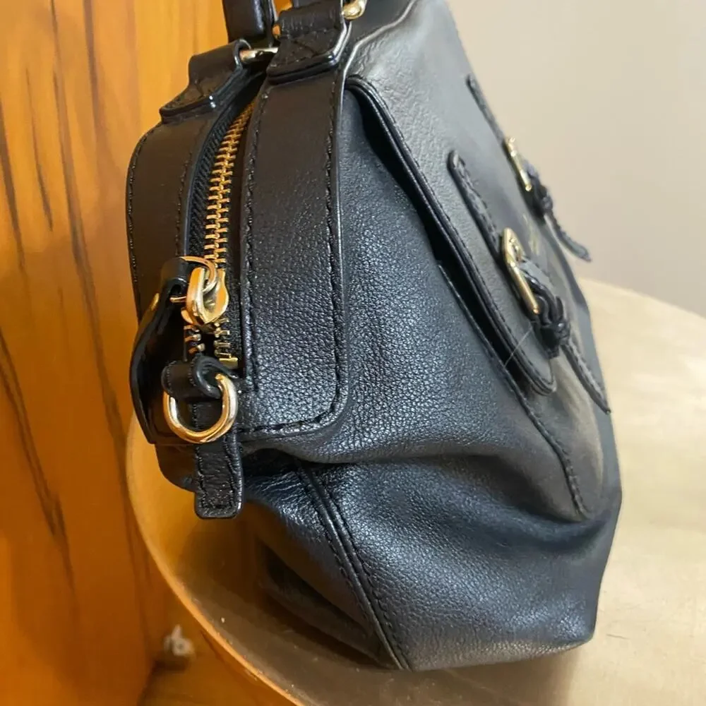 Kate Spade | Black Pebbled Leather Doctors Bag Satchel - Excellent condition!